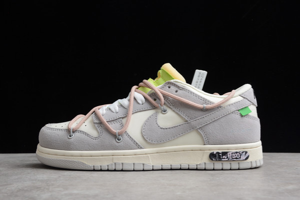 Off-White x Nike Dunk Low “THE 50” NO.12 Grey/White-Pink For Sale