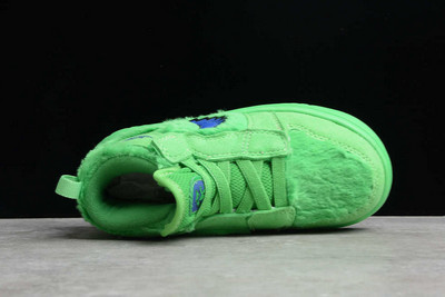 Hot Sale Kids Air Jordan 1 Mid Green Fluff Blue Shoes CU5378-800-3