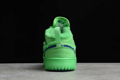 Hot Sale Kids Air Jordan 1 Mid Green Fluff Blue Shoes CU5378-800-4