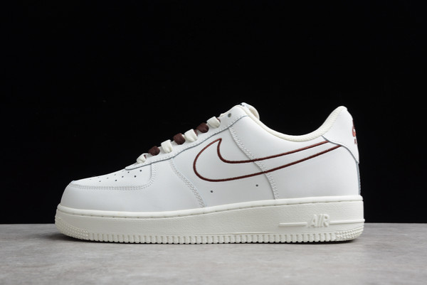 Hot Sale Nike Air Force 1 ’07 AF1 OFF-White/Coffee CL6326-138