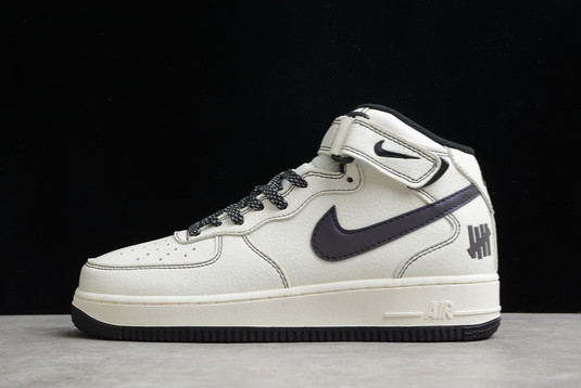 New Release Undefeated x Nike Air Force 1 Mid ’07 SU19 Beige Black Shoes CJ6690-100