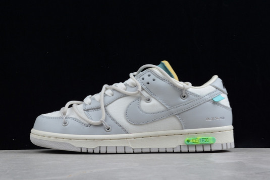 Best Price Off‑White x Nike Dunk Low Lot 42 of 50 Dear Summer Sail/Grey Sneakers DM1602-117