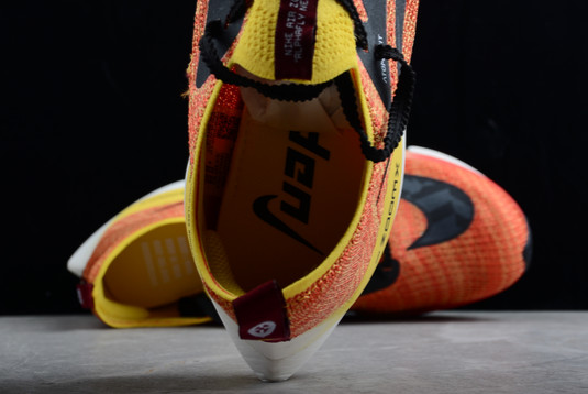 Men/Womens Nike Air Zoom Alphafly Next% Bright Crimson Yellow White Running Shoes DJ5456-300-2