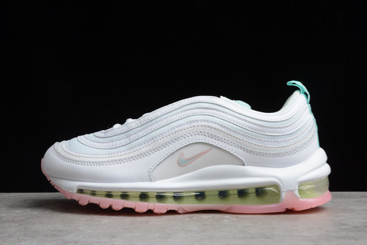Nike Air Max 97 White Barely Green Girls Size For Sale DJ1498-100