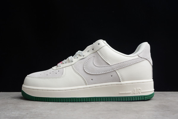 2022 Nike Air Force 1 ’07 SU19 White Grey Green Outlet Sale CW0063-125