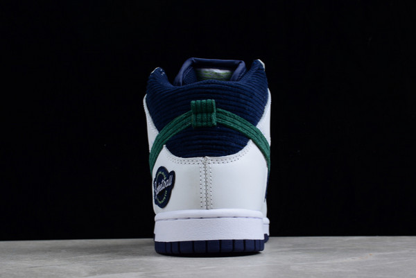 DH0953-400 Nike Dunk High “Sports Specialties” White/Blue-Green New Release-3