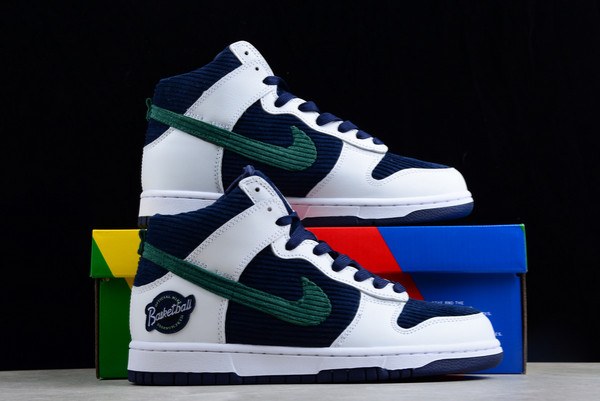 DH0953-400 Nike Dunk High “Sports Specialties” White/Blue-Green New Release-5