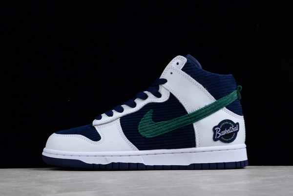 DH0953-400 Nike Dunk High “Sports Specialties” White/Blue-Green New Release
