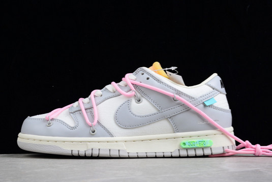 Hot Sale Off-White x Nike Dunk Low Lot 09 Of 50 Sail/Neutral Grey DM1602-109
