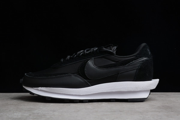 Hot Sale Sacai x Nike LDWaffle Black Nylon Running Shoes BV0073-002