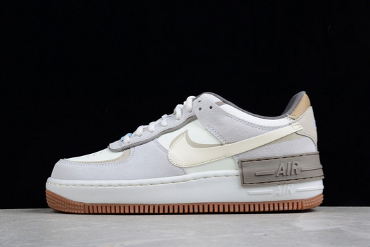 Womens Size Nike Air Force 1 Shadow Sail Grey Ivory DO7449-111