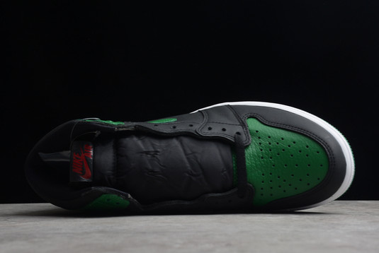 2022 Air Jordan 1 Retro High OG “Pine Green” Black Basketball Shoes 555088-030-3