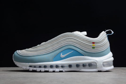 2022 Nike Air Max 97 Wolf Grey/Light Blue-White Outlet Sale 921826-101