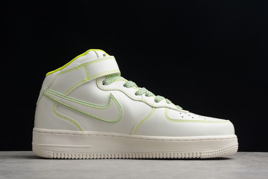 Hot Sale Nike Air Force 1 ’07 Mid LV8 3M White/Green-Yellow AA1118-012-1