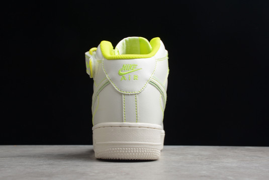 Hot Sale Nike Air Force 1 ’07 Mid LV8 3M White/Green-Yellow AA1118-012-4