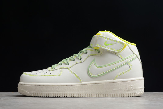 Hot Sale Nike Air Force 1 ’07 Mid LV8 3M White/Green-Yellow AA1118-012