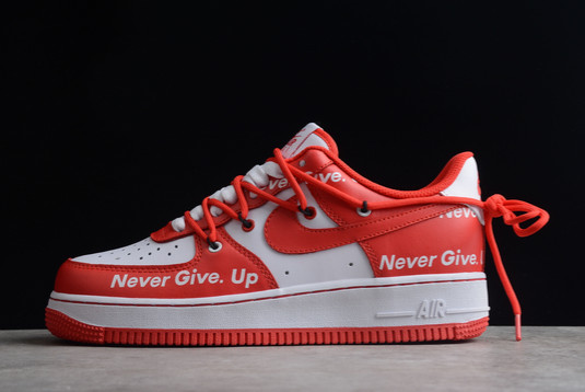 Fashion 2022 Nike Air Force 1 Low “Never Give. UP” Red White CV1724-100