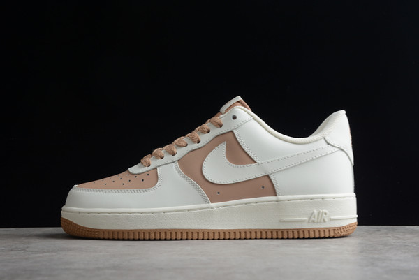 Latest 2022 Nike Air Force 1 Low Cream Brown Outlet Sale PQ3369-281