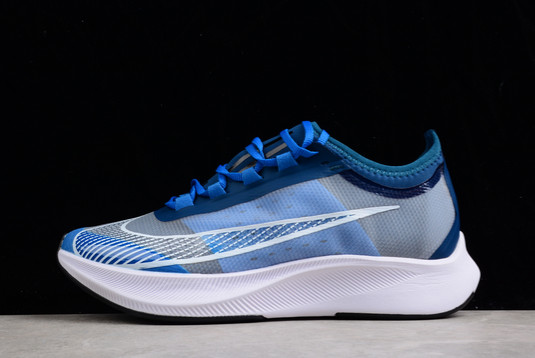 Latest 2022 Nike Air Zoom Fly 3 Hyper Royal/Grey-White Running Shoes CQ4483-300