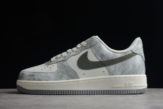 Men and Women Nike Air Force 1 Low Beige/Army Green BL5866-906