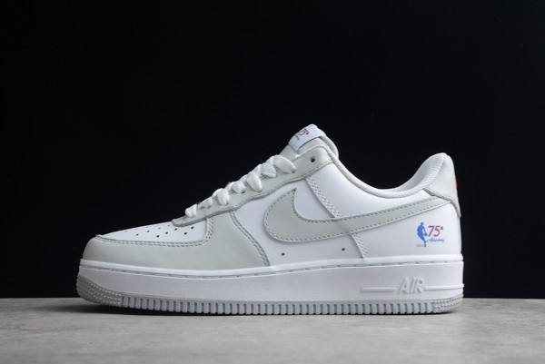 New 2022 Nike Air Force 1 Low “NBA 75th” White Grey Shoes AA6902-201