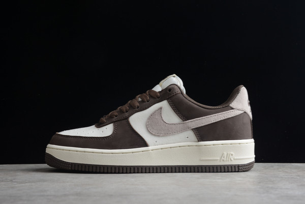 New Sale Nike Air Force 1 07 Low Beige White Cloth Coffee NT9988-818