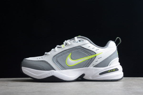 Nike Air Monarch IV White/Cool-Grey-Volt Running Shoes 415445-100