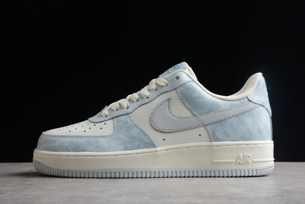 2022 Nike Air Force 1 Low White Blue Grey For Sale CL5568-663