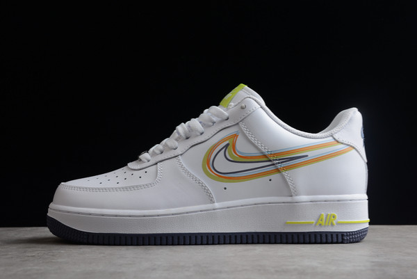 2022 Nike Air Force 1 Low White/Volt-Orange Unisex Sneakers BS8871-901