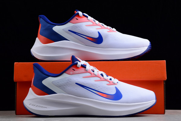 2022 Nike Zoom Winflo 7 White Red Blue Mens Sneakers DN4242-141-4