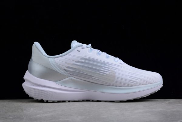 2022 Nike Zoom Winflo 9 White/Metallic Silver Running Shoes DD8686-100-1
