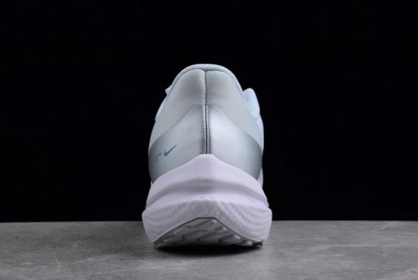 2022 Nike Zoom Winflo 9 White/Metallic Silver Running Shoes DD8686-100-4