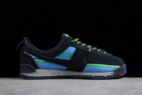 2022 Union x Nike Cortez Black/Blue-Green Running Shoes DR1413-001-1
