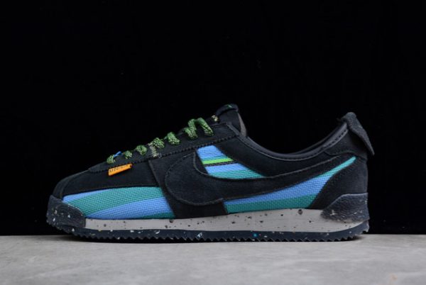 2022 Union x Nike Cortez Black/Blue-Green Running Shoes DR1413-001