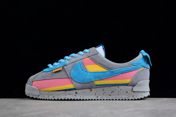 2022 Union x Nike Cortez Blue/Pink-Yellow-Grey Casual Basketball Shoes DR1413-002