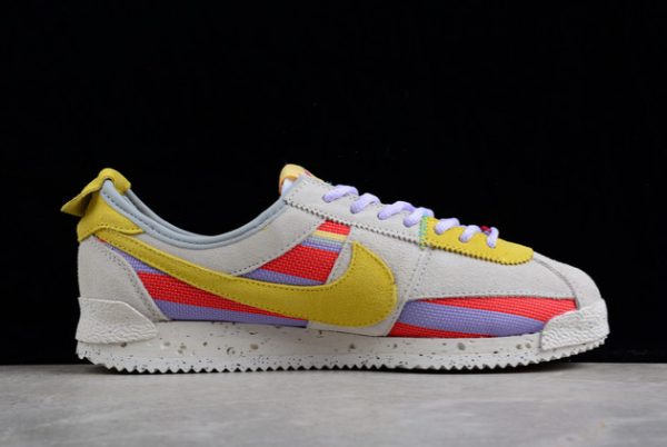 Buy Union x Nike Cortez Grey Purple Red Yellow Casual Shoes DR1413-100-1