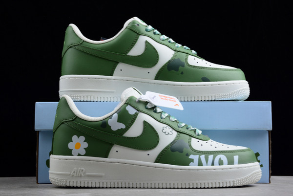 Fashion 2022 Nike Air Force 1 ’07 Low Volt Green/White CW2288-662-4