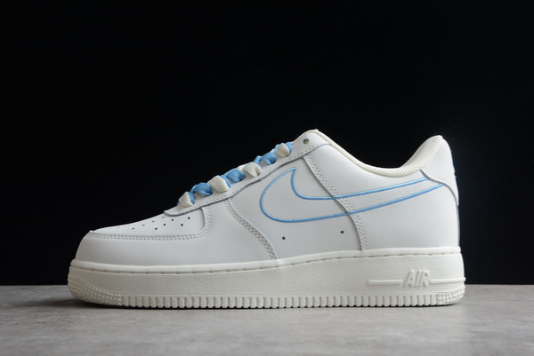 Hot Sale Nike Air Force 1 ’07 Off-White/Blue Sneakers CL6326-118