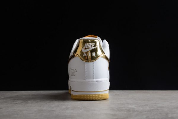 New Sale Nike Air Force 1 ’07 Players White/Metallic Gold 315092-171-4