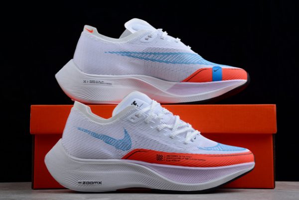 New Sale Nike ZoomX Vaporfly Next% 2 White/Laser Blue-Rush Orange CU4123-102-4