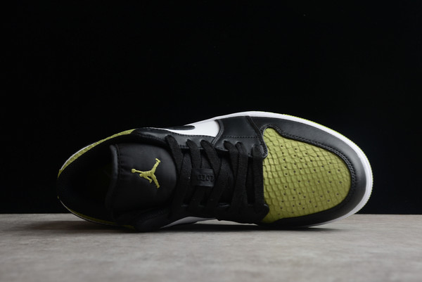 Best Selling Air Jordan 1 Low “Vivid Green Snakeskin” Basketball Shoes DX4446-301-3
