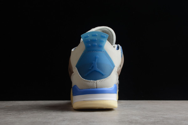Brand New Off-White x Air Jordan 4 Retro Grey/Royal Blue Basketball Shoes CV9388-101-4