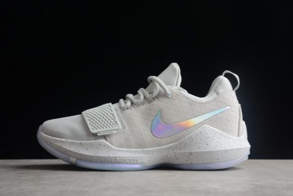 New Release 2022 Nike PG 1 Grey Silver Basketball Shoes 728223-002