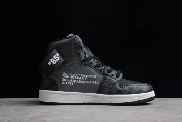 Nike Air Jordan 1 High x Off White Black Grey AQ081 Basketball Shoes-1