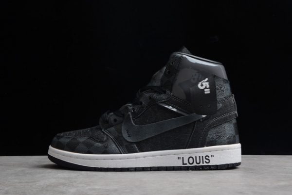 Nike Air Jordan 1 High x Off White Black Grey AQ081 Basketball Shoes