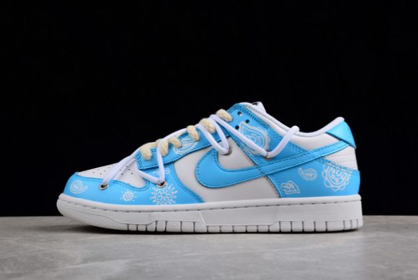 2022 Release Nike Dunk Low White Blue Outlet Sale DD1503-109