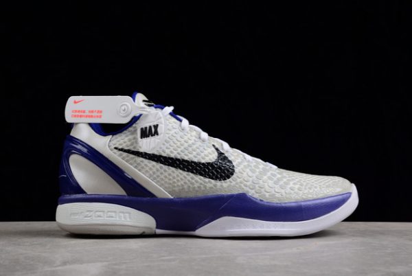 436311-100 Nike Kobe 6 VI Protro White/Silver-Royal Blue Running Shoes-1