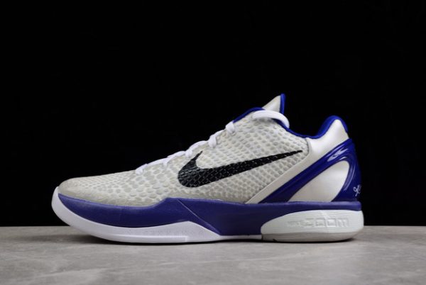 436311-100 Nike Kobe 6 VI Protro White/Silver-Royal Blue Running Shoes