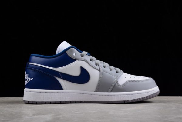 Best Selling Air Jordan 1 Low Stealth French Blue White Grey Blue DC0774-042-1