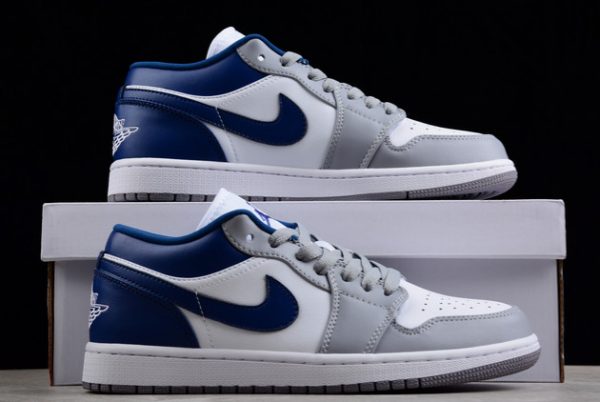 Best Selling Air Jordan 1 Low Stealth French Blue White Grey Blue DC0774-042-4